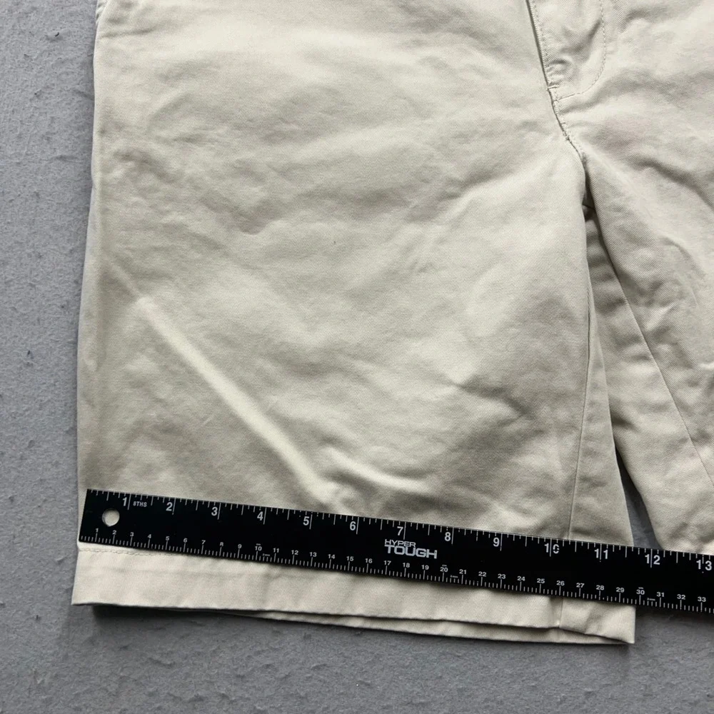 Polo Ralph Lauren Mens Khaki‎ Chino Shorts Size 33 Tan Cotton Flat Front 1633